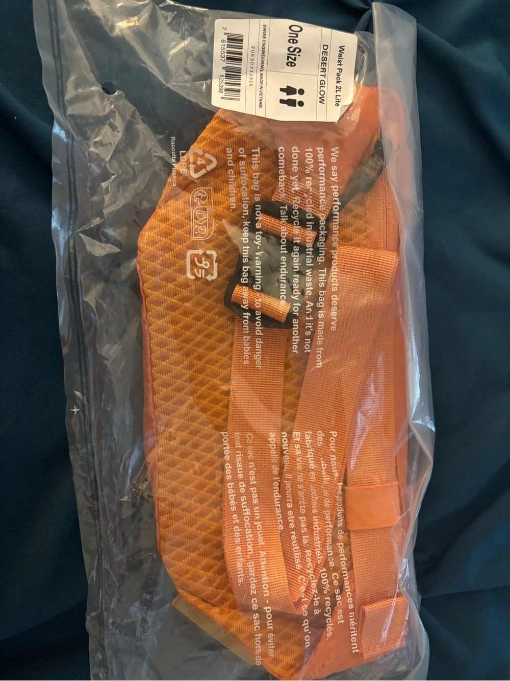 On Clouds Orange Compact Waist Pack - Lightweight
